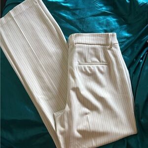 Women’s White Pinstripe Pants